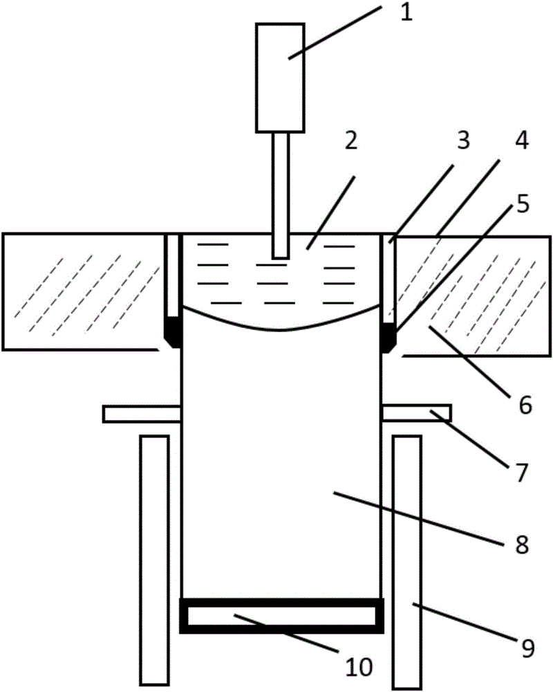 Semi-continuous casting method for in-situ particle reinforced aluminum-based composite