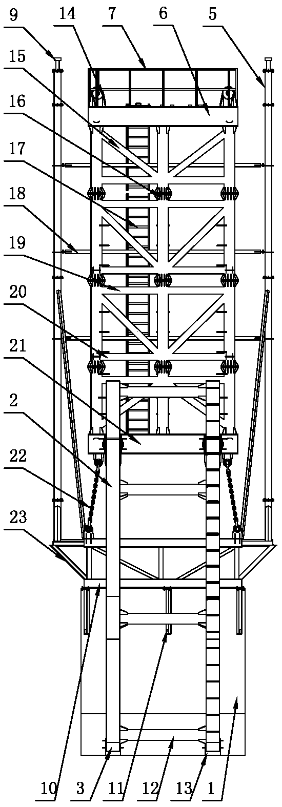 Lifting appliance for hollow trapezoid concrete blocks