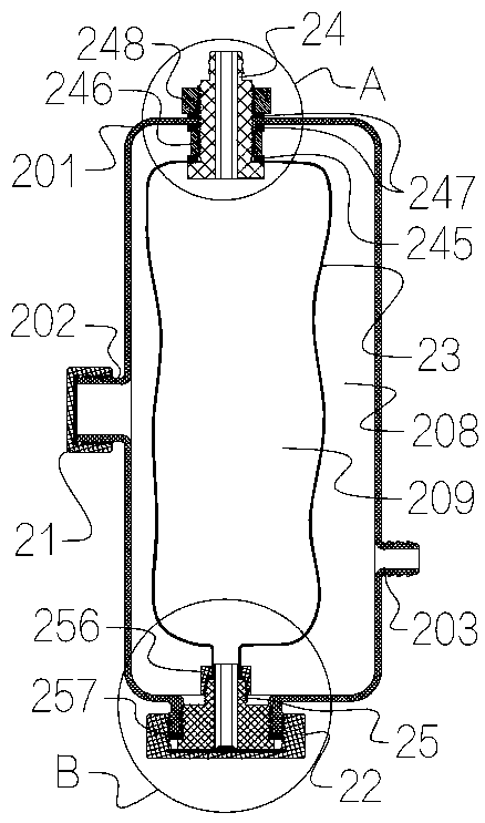 Toy water gun provided with four-opening water storage tank