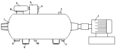 Environment-friendly horizontal internal circulation stirring reactor