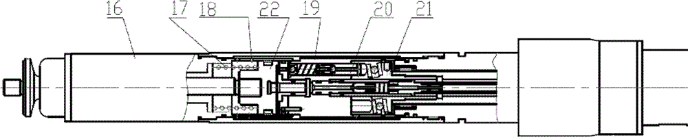 Positive pulse device for slurry under shaft