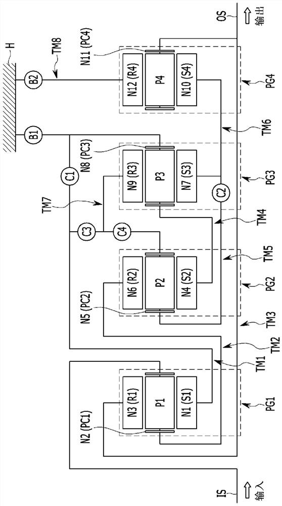 Planetary gear train for an automatic transmission of a vehicle