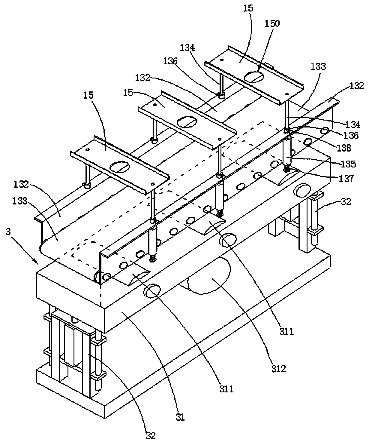 Automatic grouting forming device for ceramic blanks