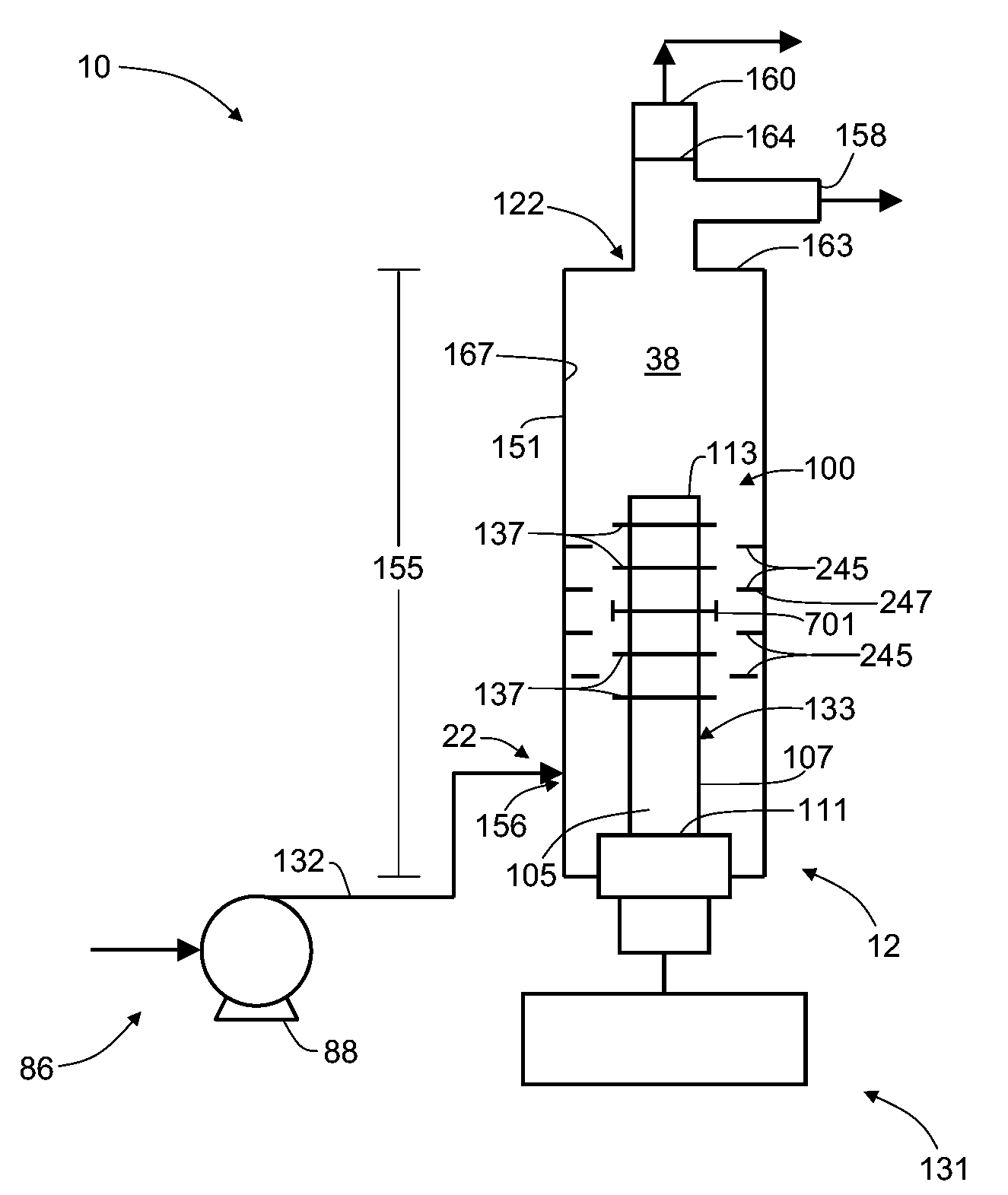 Ultrasonic treatment chamber for increasing the shelf life of formulations