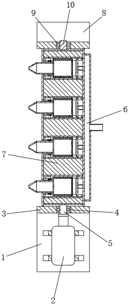 Cradle head spraying device for dry fog dust suppression