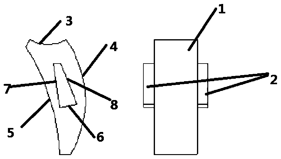 Free hook face prism positioning design and machining method