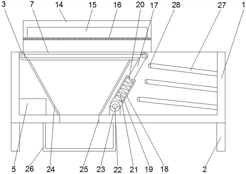 A high-efficiency intelligent three-dimensional cross express logistics sorting device