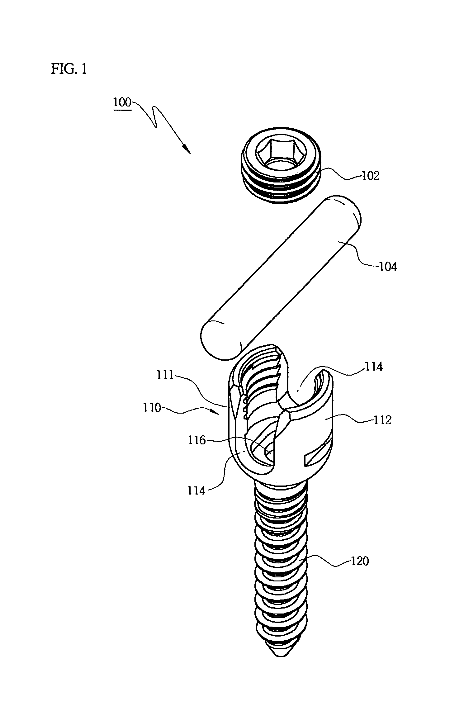 Pedicle screw and operating device thereof