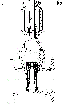 Compact rising stem gate valve