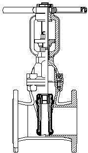 Compact rising stem gate valve