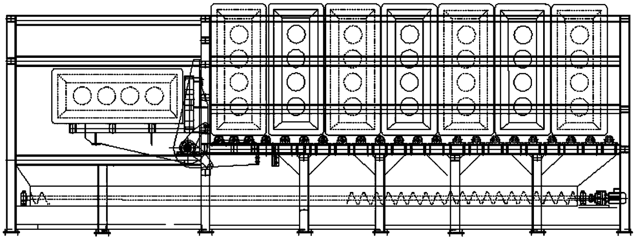 Automatic prebaked anode carbon block ungrouping and cleaning unit