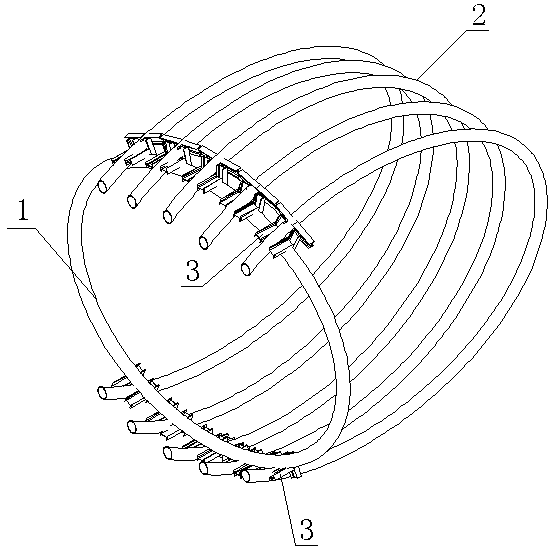 A steel pipe concrete composite support for roadway intersection point