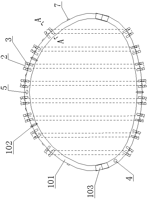 A steel pipe concrete composite support for roadway intersection point