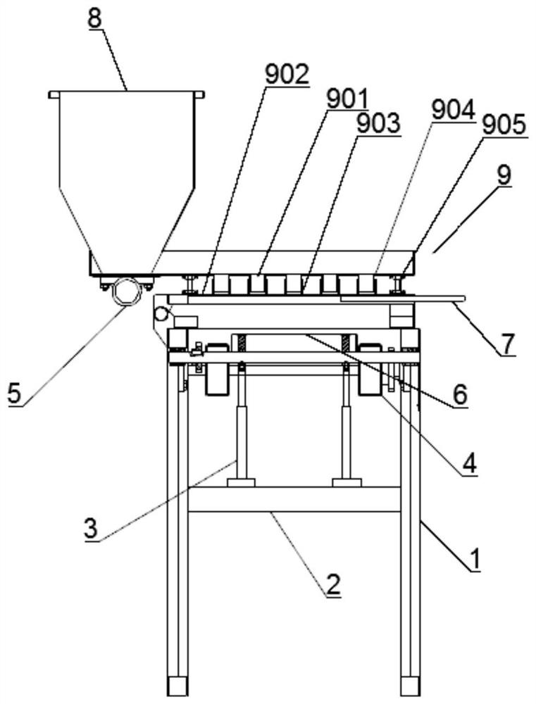 A fast unloading device with adjustable weight