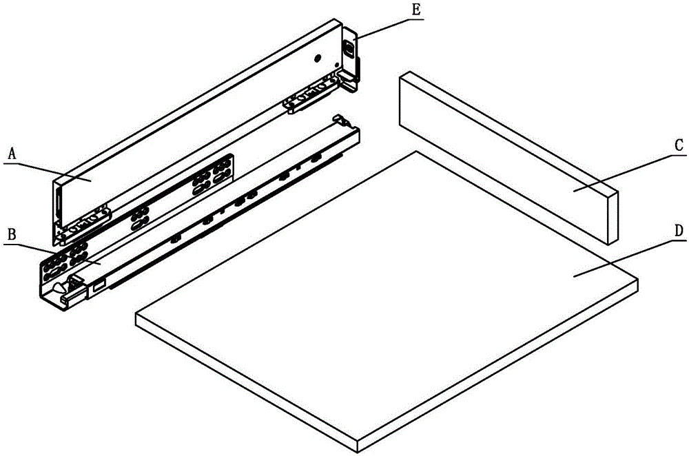 Regulating device for drawer tail