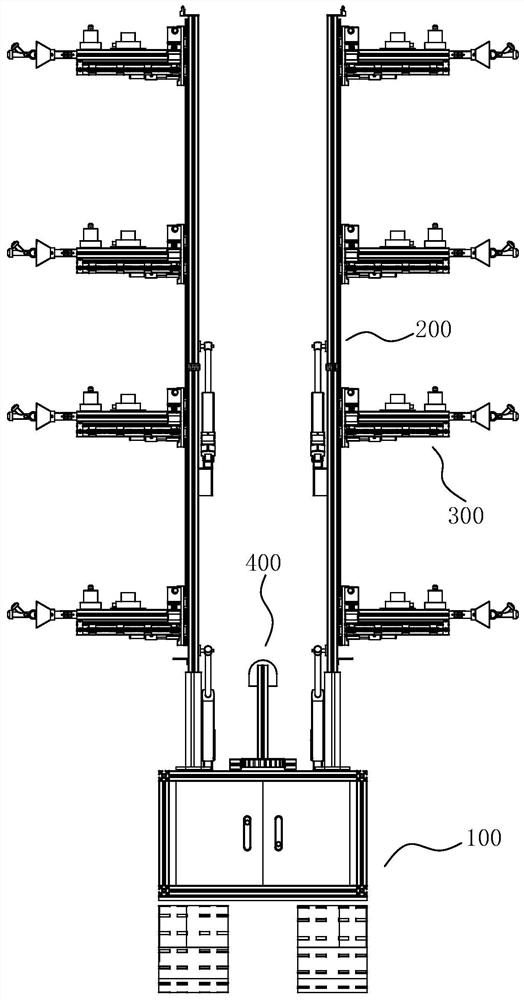 Continuous profiling variable spraying method based on laser scanning detection