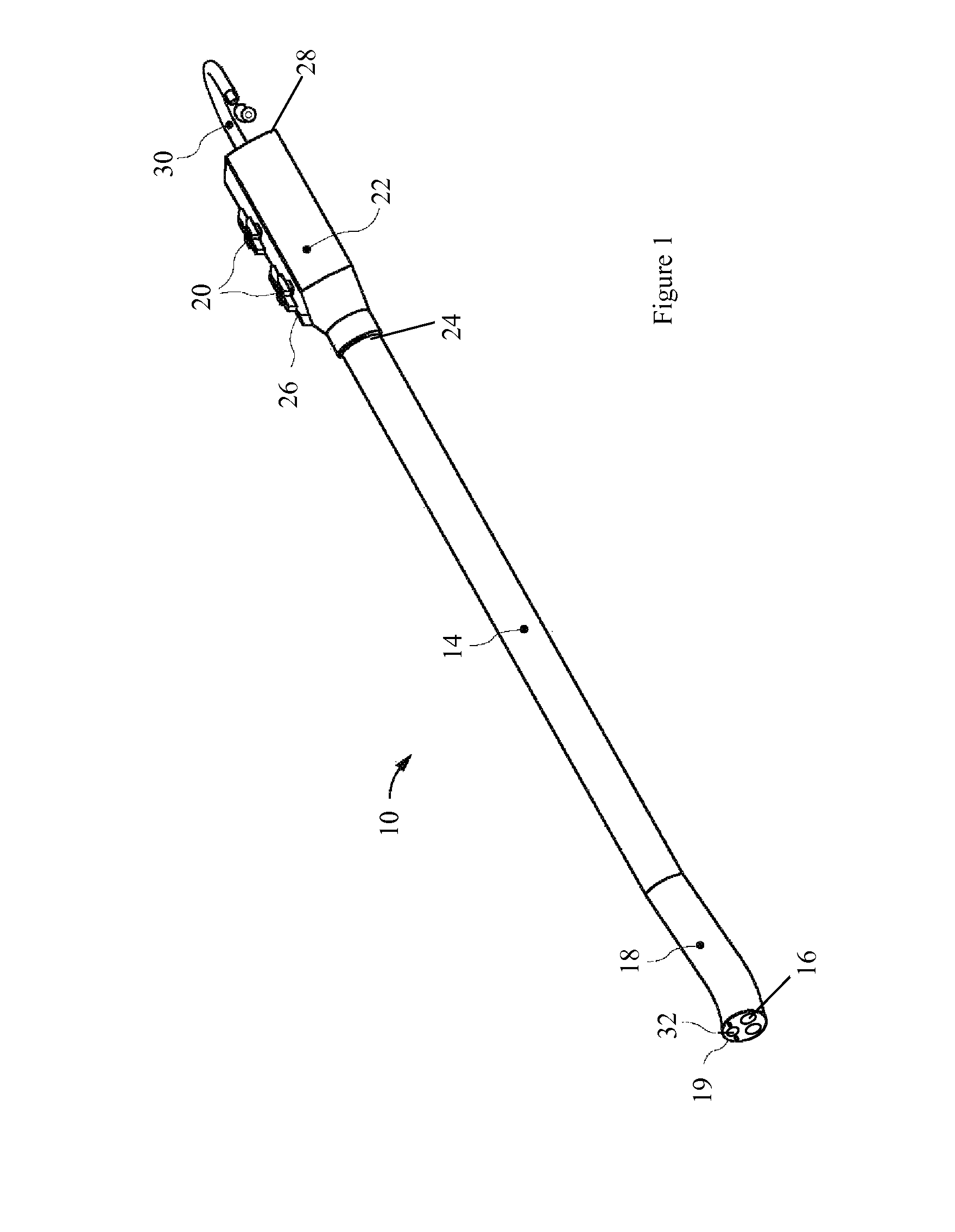 Vibratory device, endoscope having such a device, method for configuring an endoscope, and method of reducing looping of an endoscope