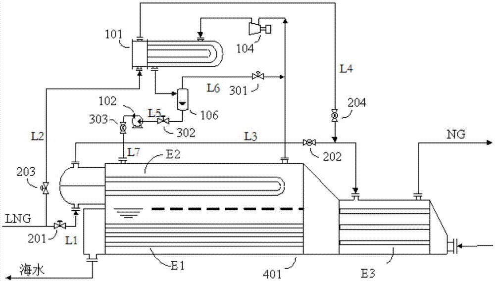 LNG gasification and power generation device based on IFV and gasification and/or power generation method