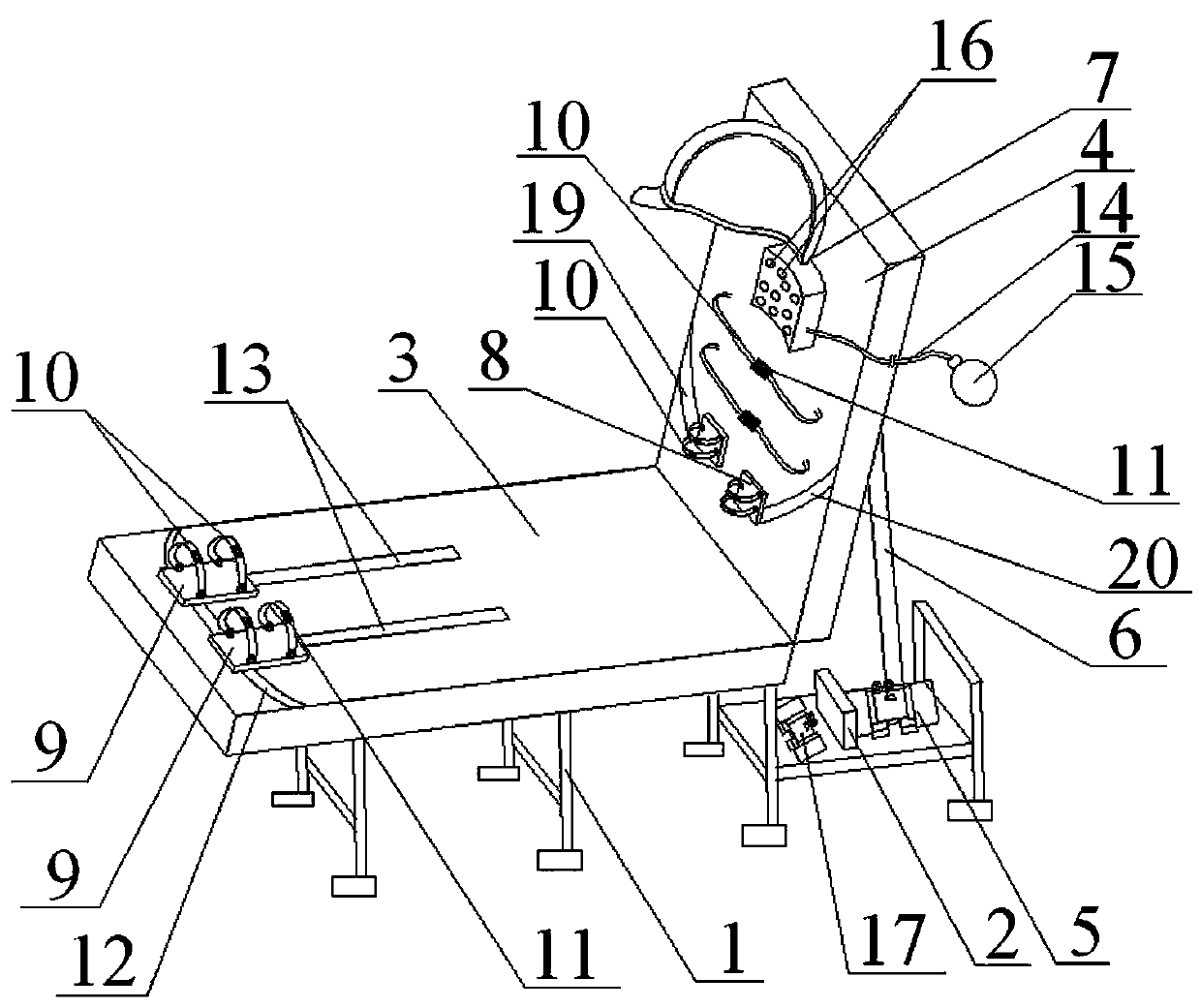 Rehabilitation training bed for stroke patients