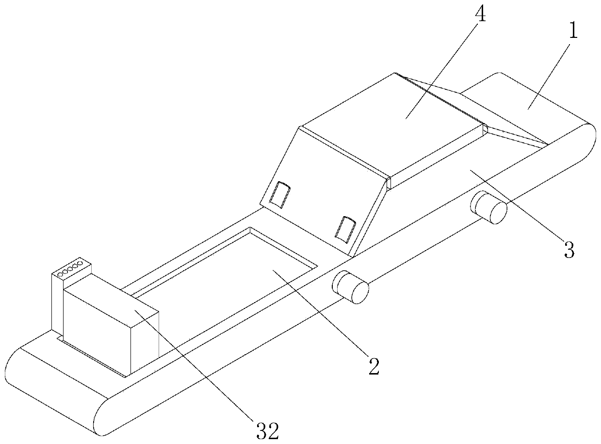 Examination bed for gynecological nursing