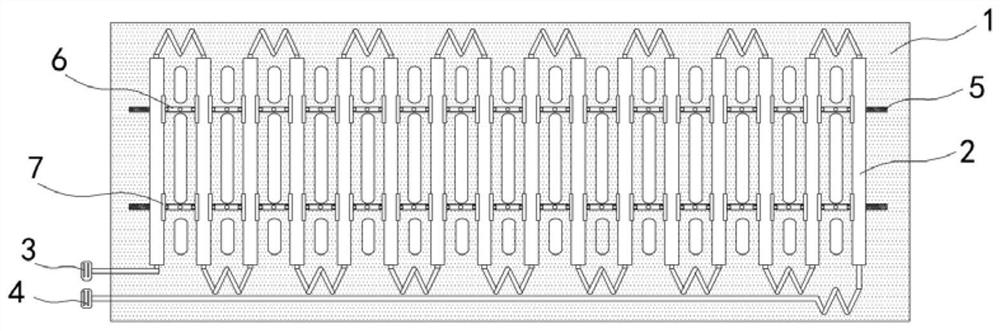 Heating sheet self-adaptive to deformation and used for automobile battery