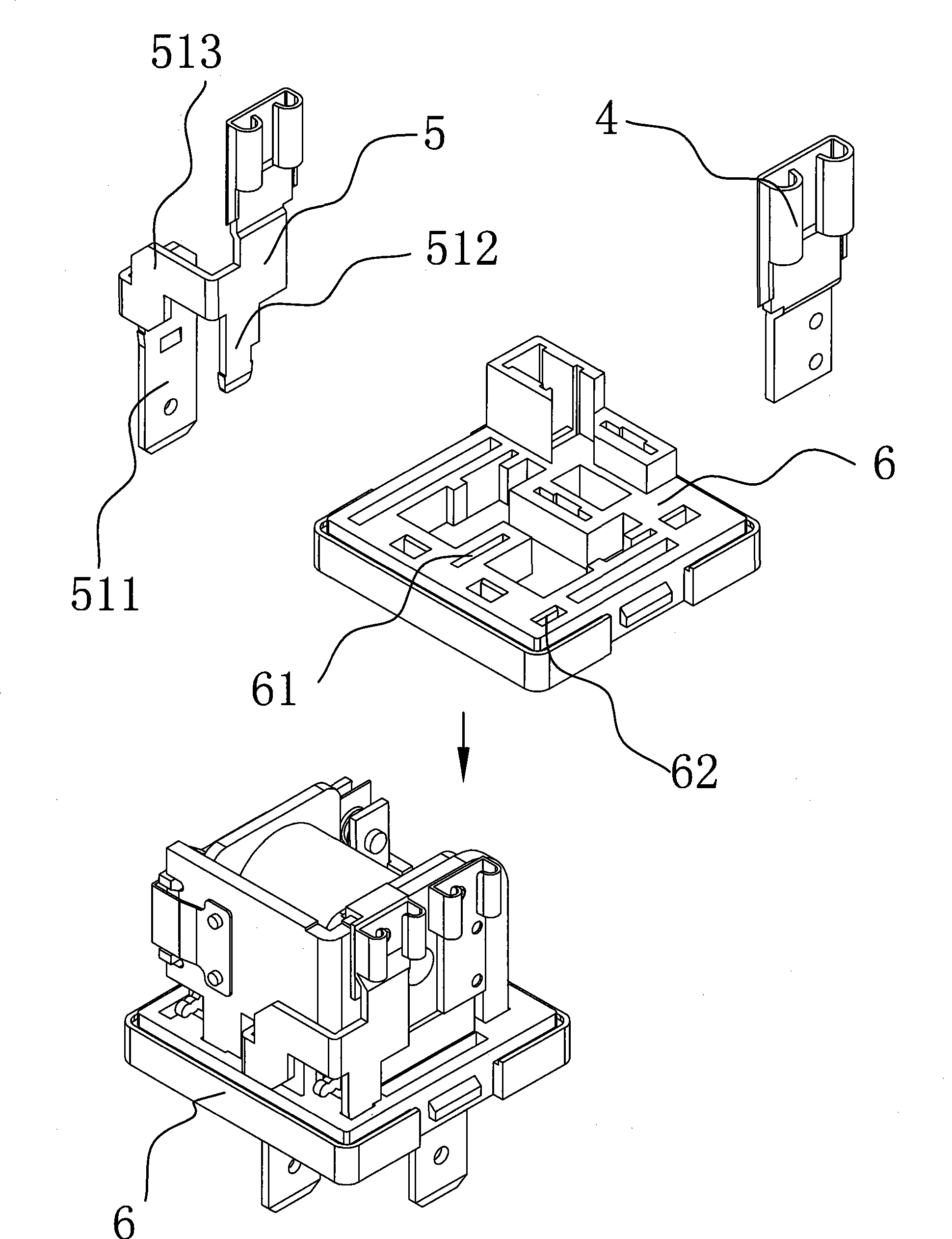 Automatic electric relay having safety device