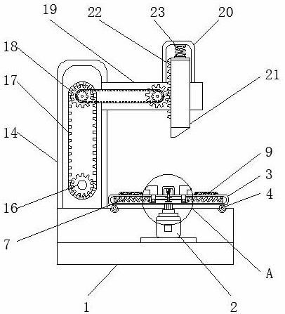 A mounting table for the installation of new energy vehicle tires for easy clamping of wheels