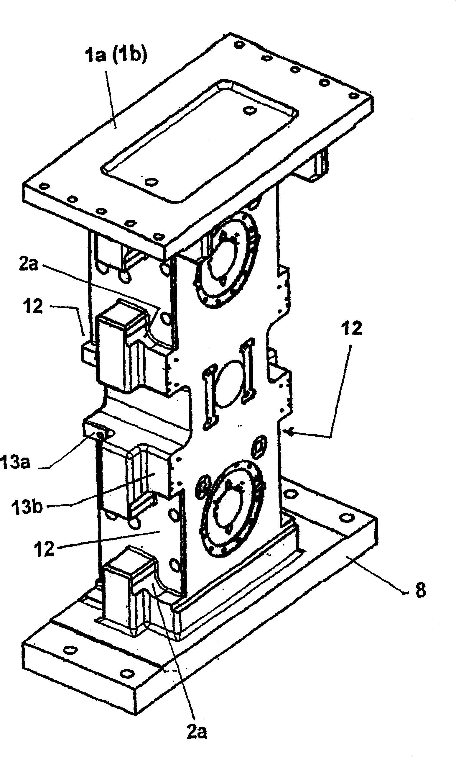 Multi-part roll stand for edgers in rolling mills