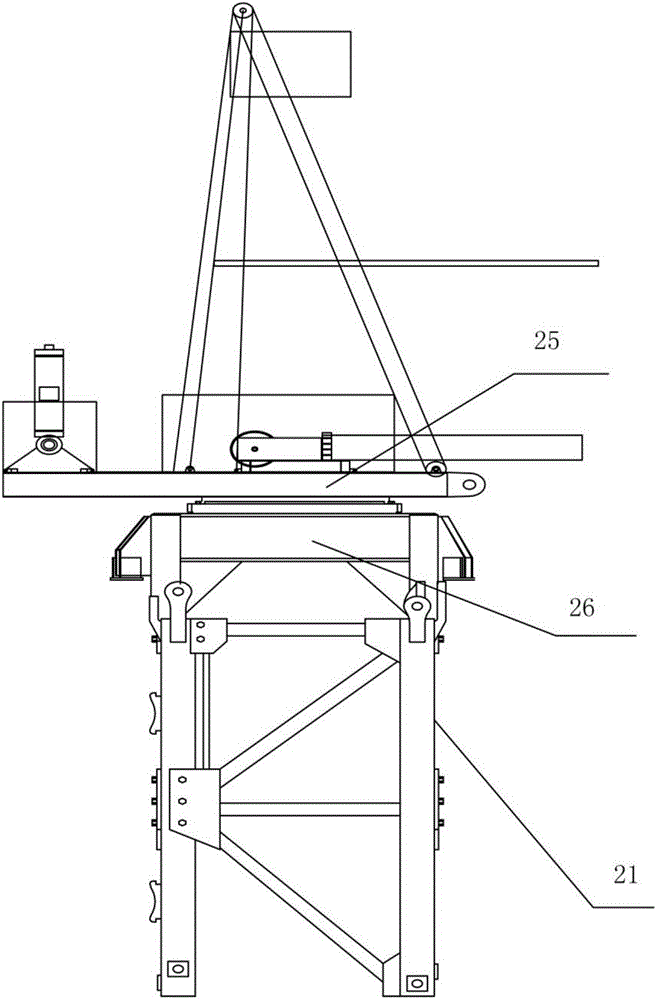Combined tower crane for roof construction and construction method thereof