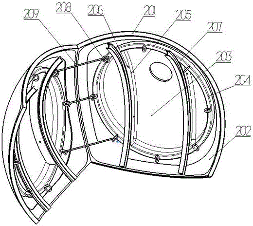 Cement concrete spherical outdoor single-person safe house and single-person rescue capsule