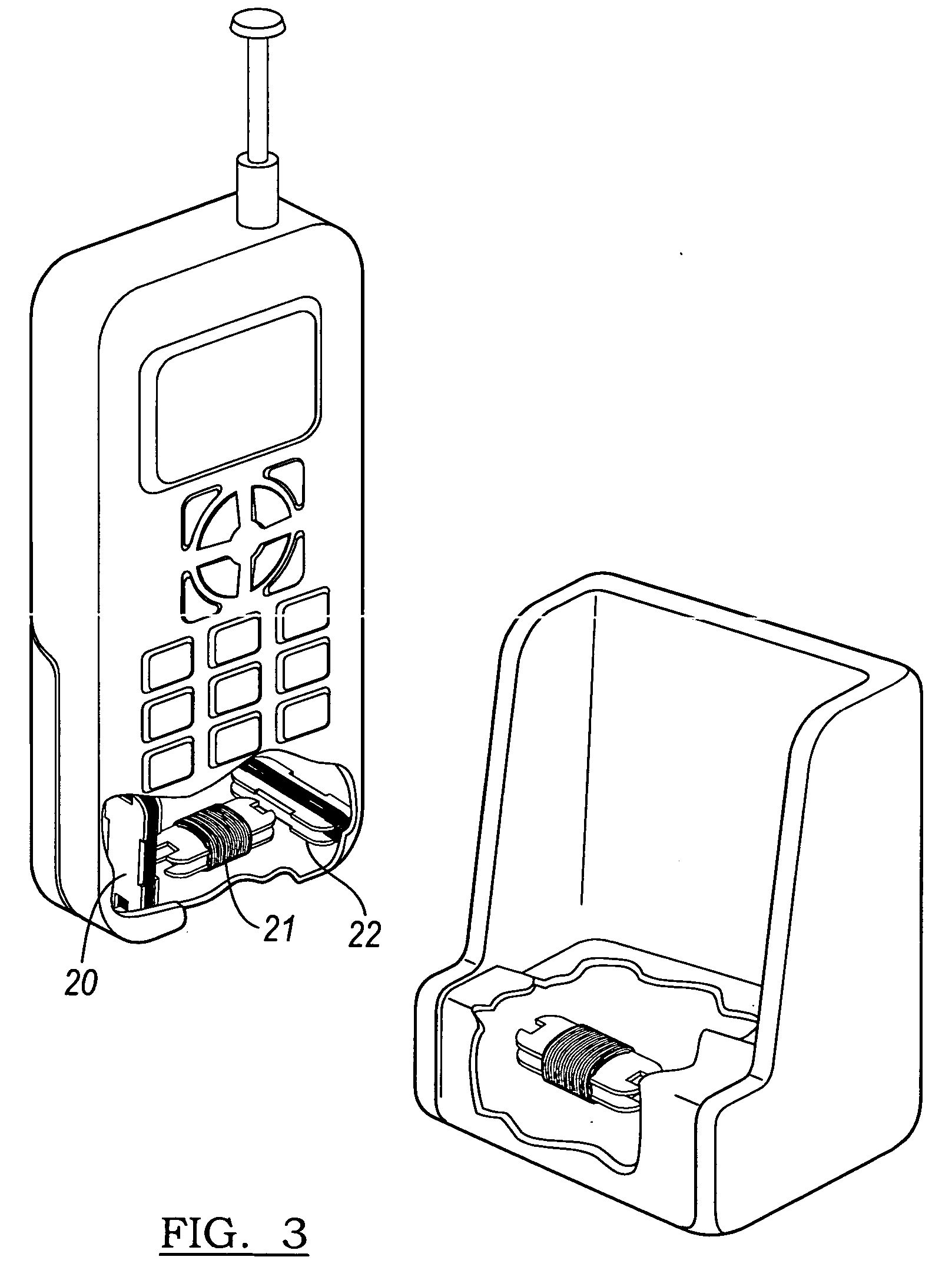Apparatus for inductively recharging batteries