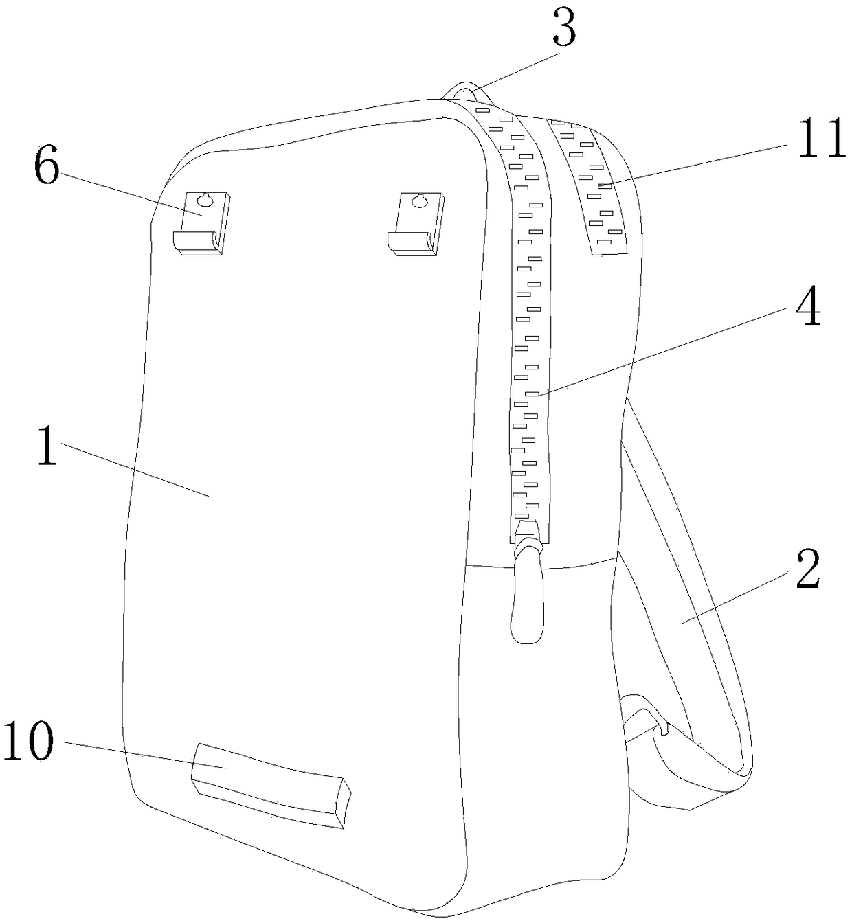 Backpack having fall-preventing function and facilitating pet carrying