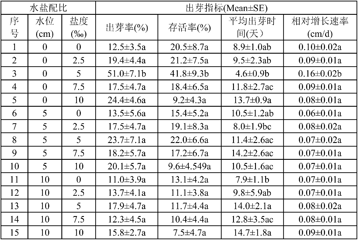 Cultivation method of reed rootstock budding with optimal water and salt threshold value