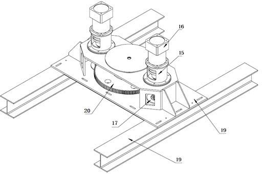 Uniform flow and step flow down the top movable vertical standpipe vortex-induced vibration rotating device
