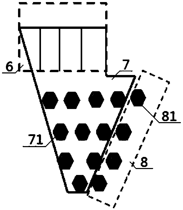 Measuring device and method of dry quenching furnace bracket brick three-dimensional temperature field