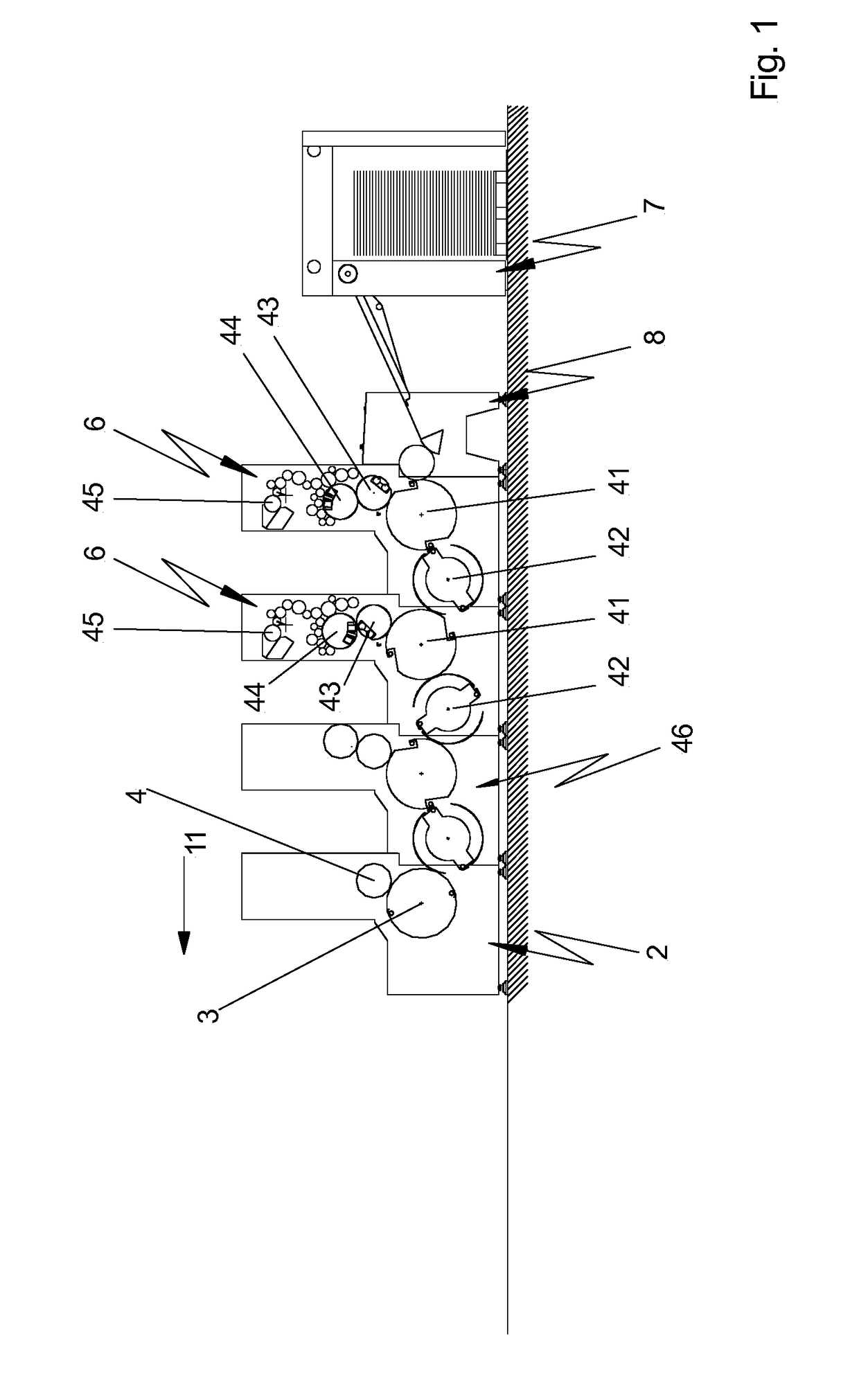 Device for treating substrates