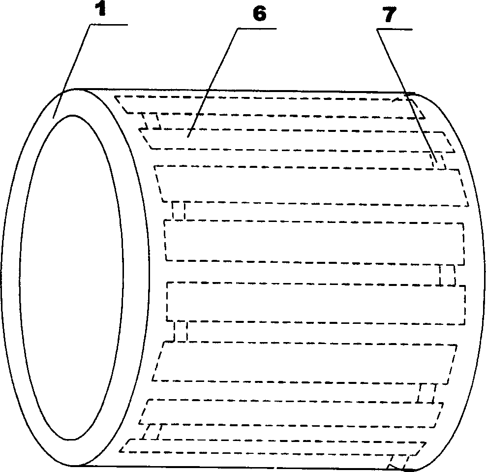 Driving motor stator water-cooling method and device