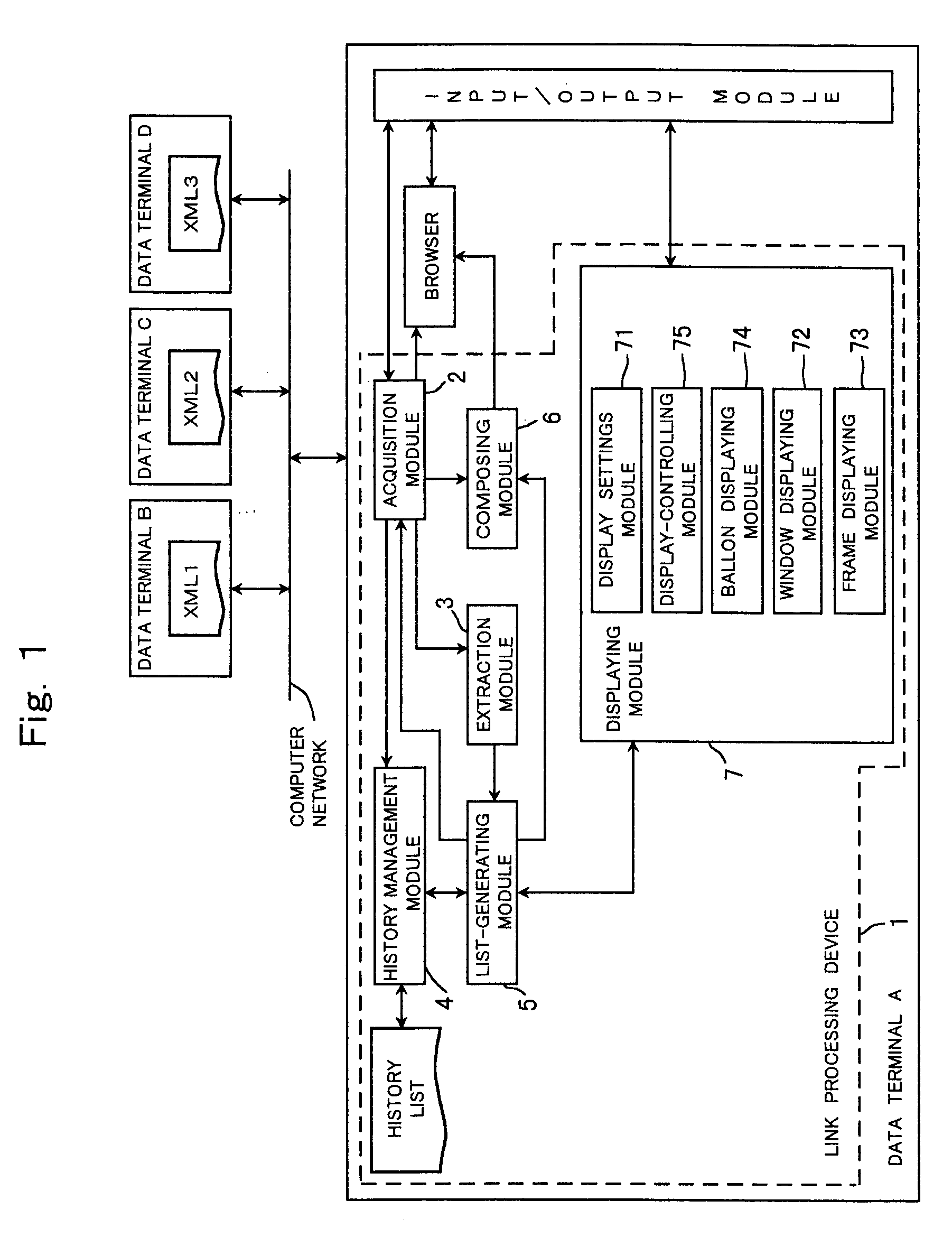 Method for processing links and device for the same