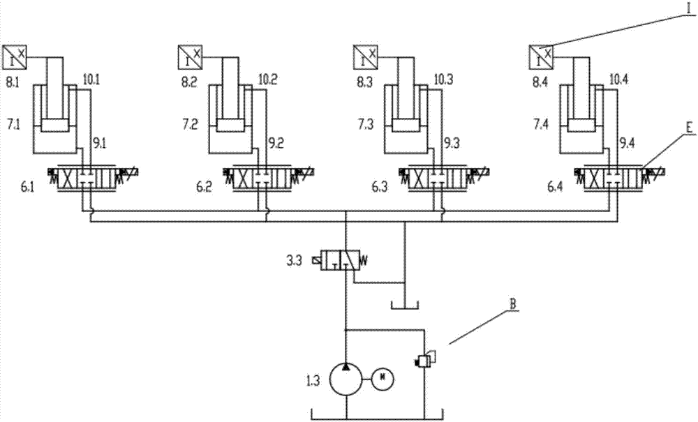 Multilayer thermal press hydraulic servo system with synchronous speed, position and pressure control