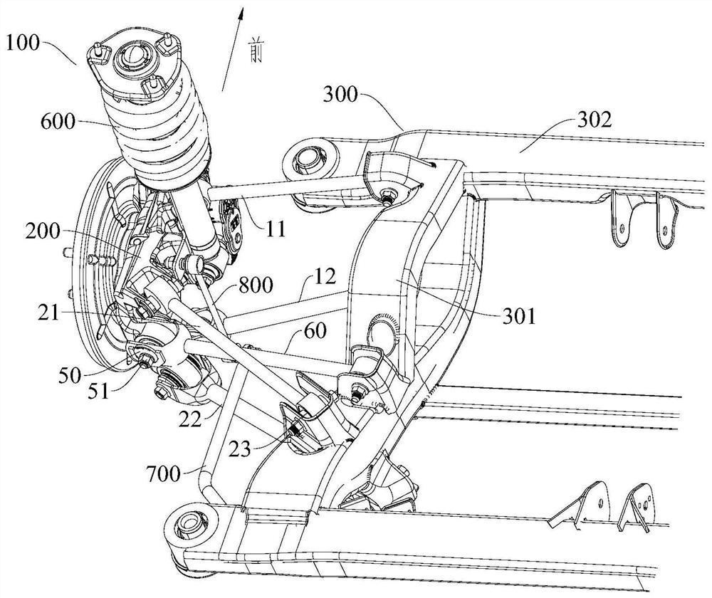 Multi-link suspension device and vehicle