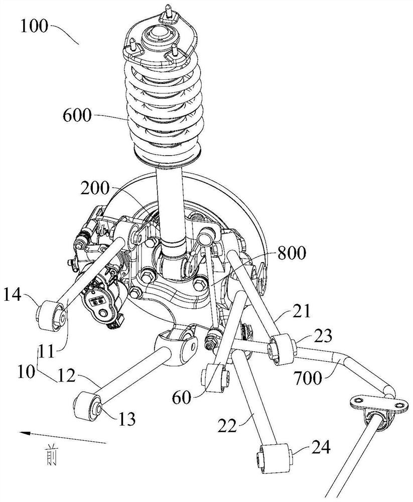 Multi-link suspension device and vehicle