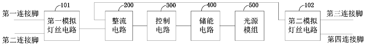 Lamp tube and protection circuit and protection device applied to lamp tube