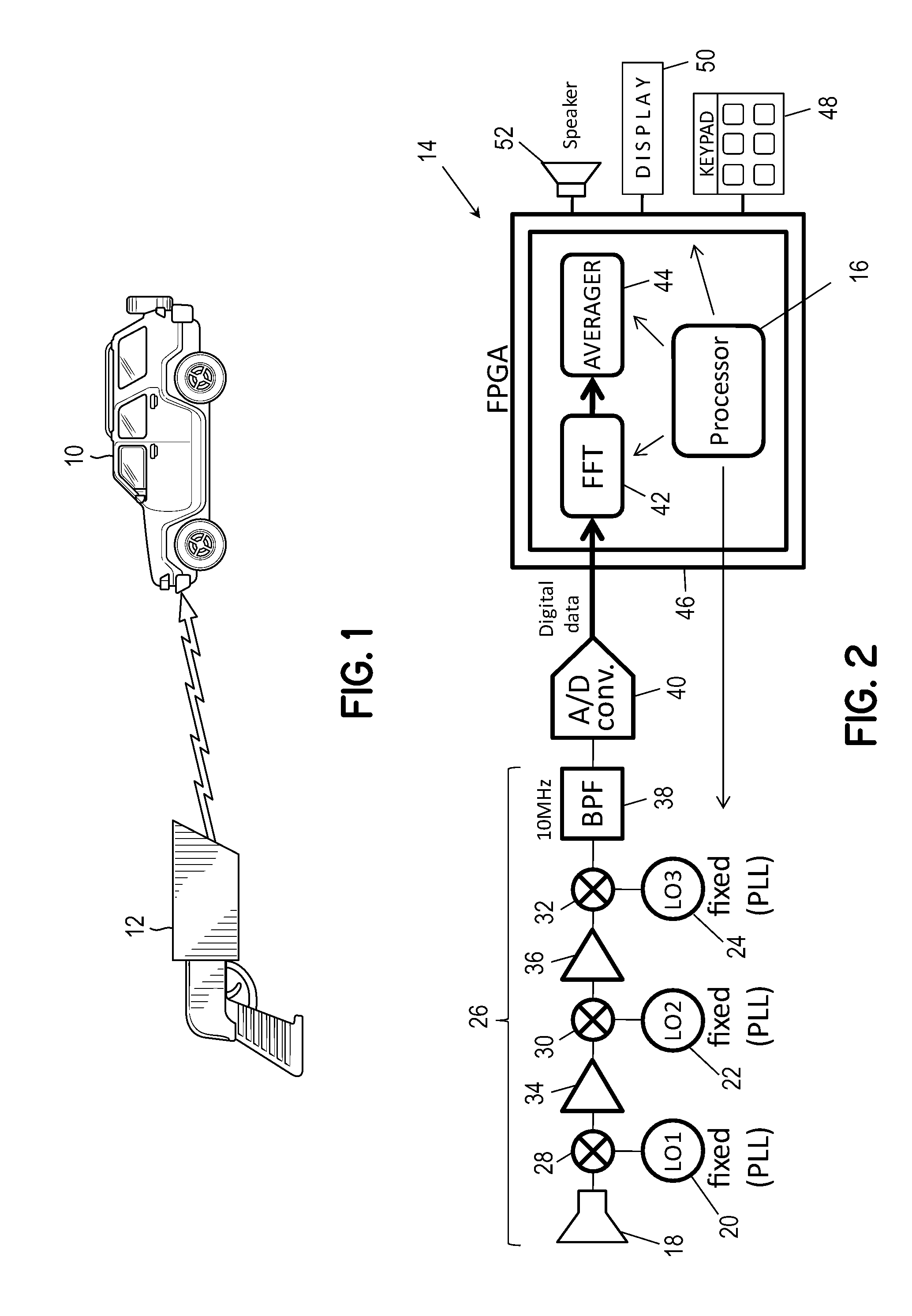 Digital receiver techniques in radar detectors