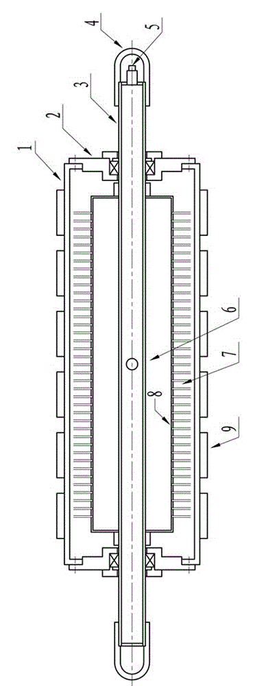 Air bag type running load bearing device using cylindrical surface to adjust load