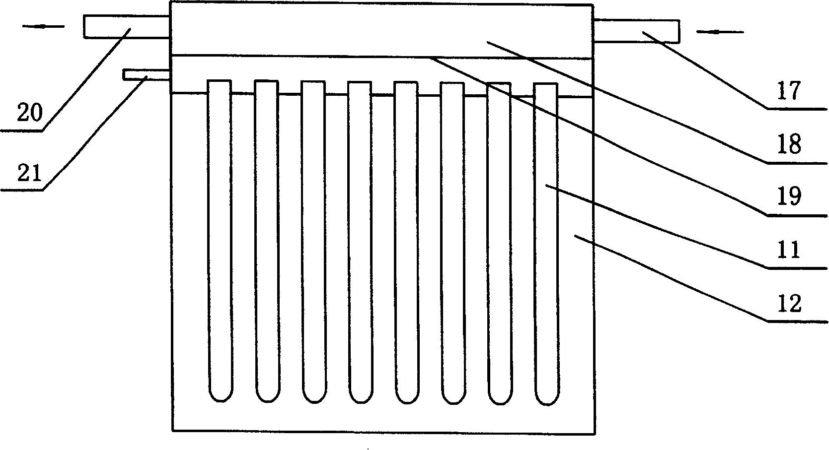 Device for generation using hot gas flow