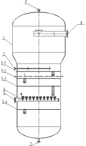 Anthraquinone method hydrogen peroxide extraction tower