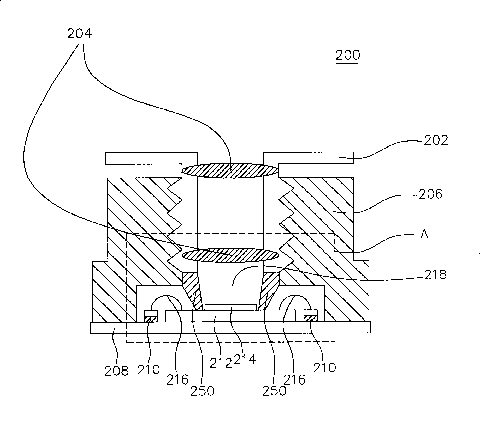 Minisize camera module group with photosensitive element isolation device