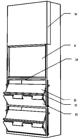 Multifunctional porch shoe cabinet