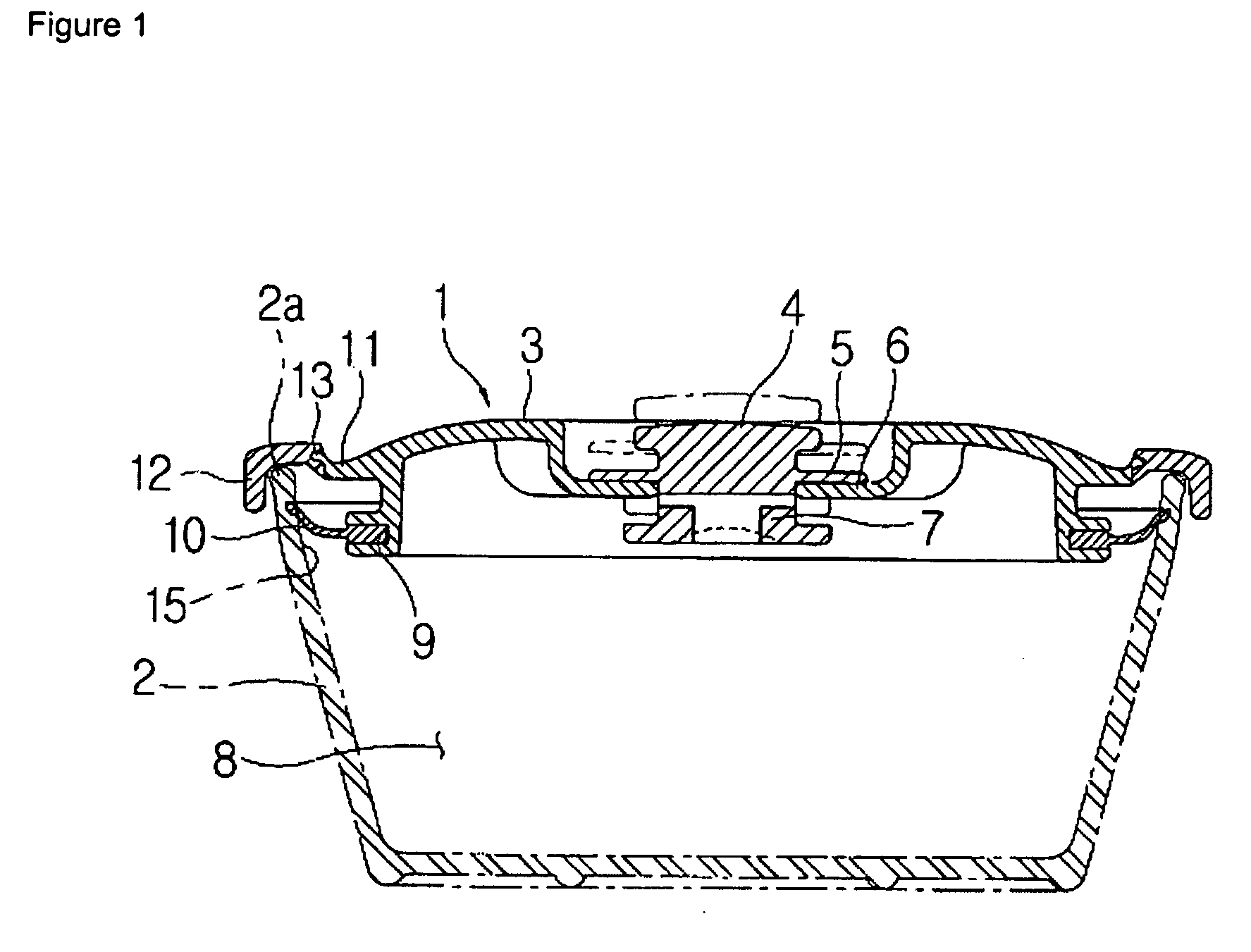 Sealed container lid of vacuum valve operation type