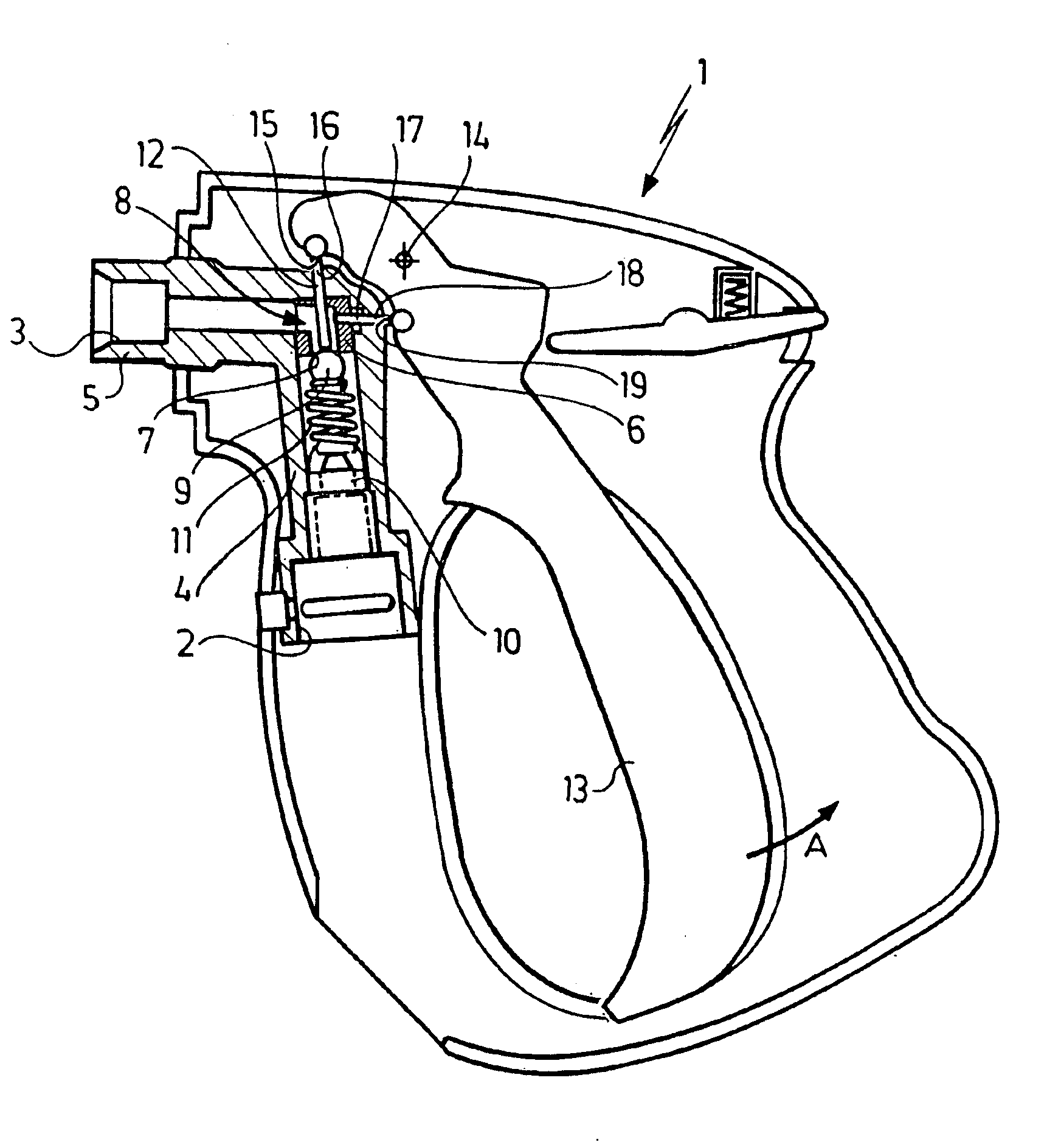 Closure device for the fluid delivery line of a high-pressure cleaning apparatus